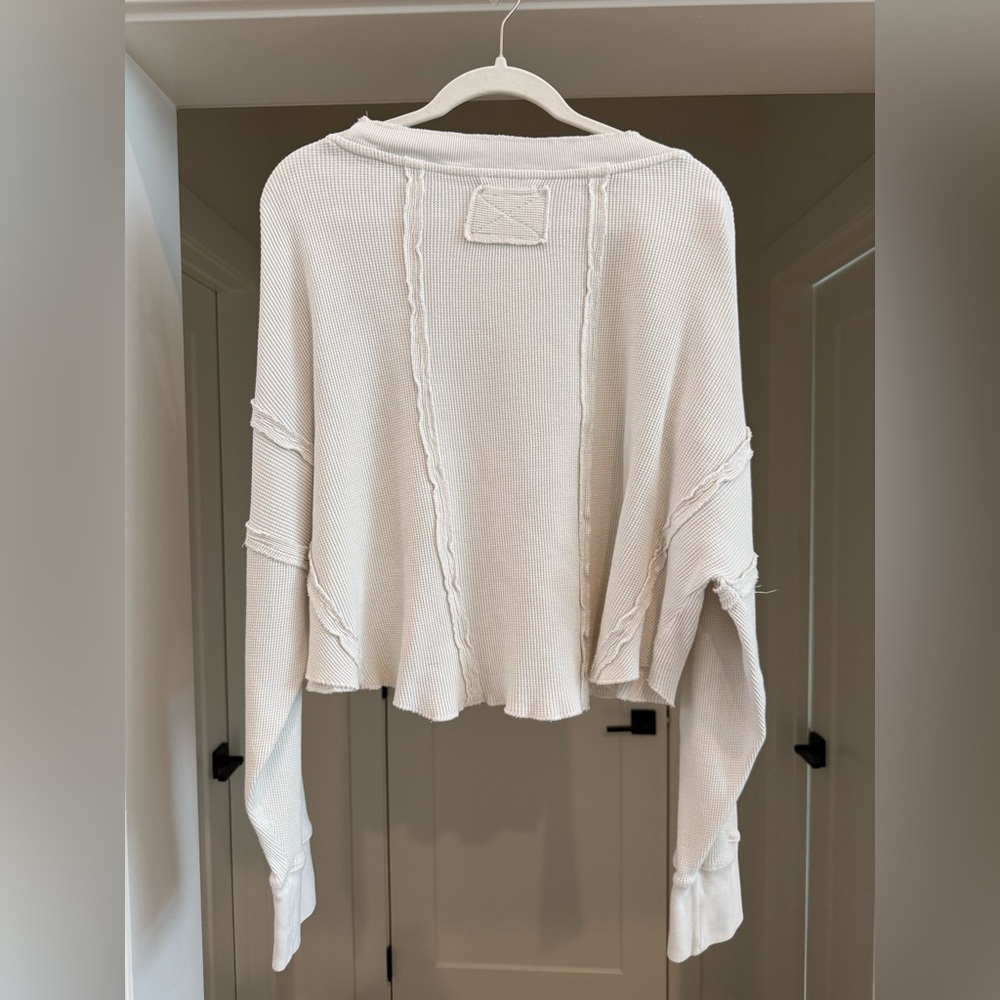 Free People Ellie Thermal - Size Small - Cream/Ivory - Picture 5 of 8